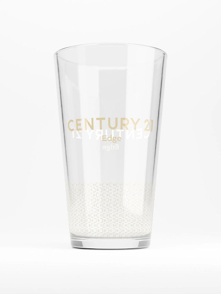 Shaker Pint Glass with Gold CENTURY 21 Edge Wordmark product image (1)