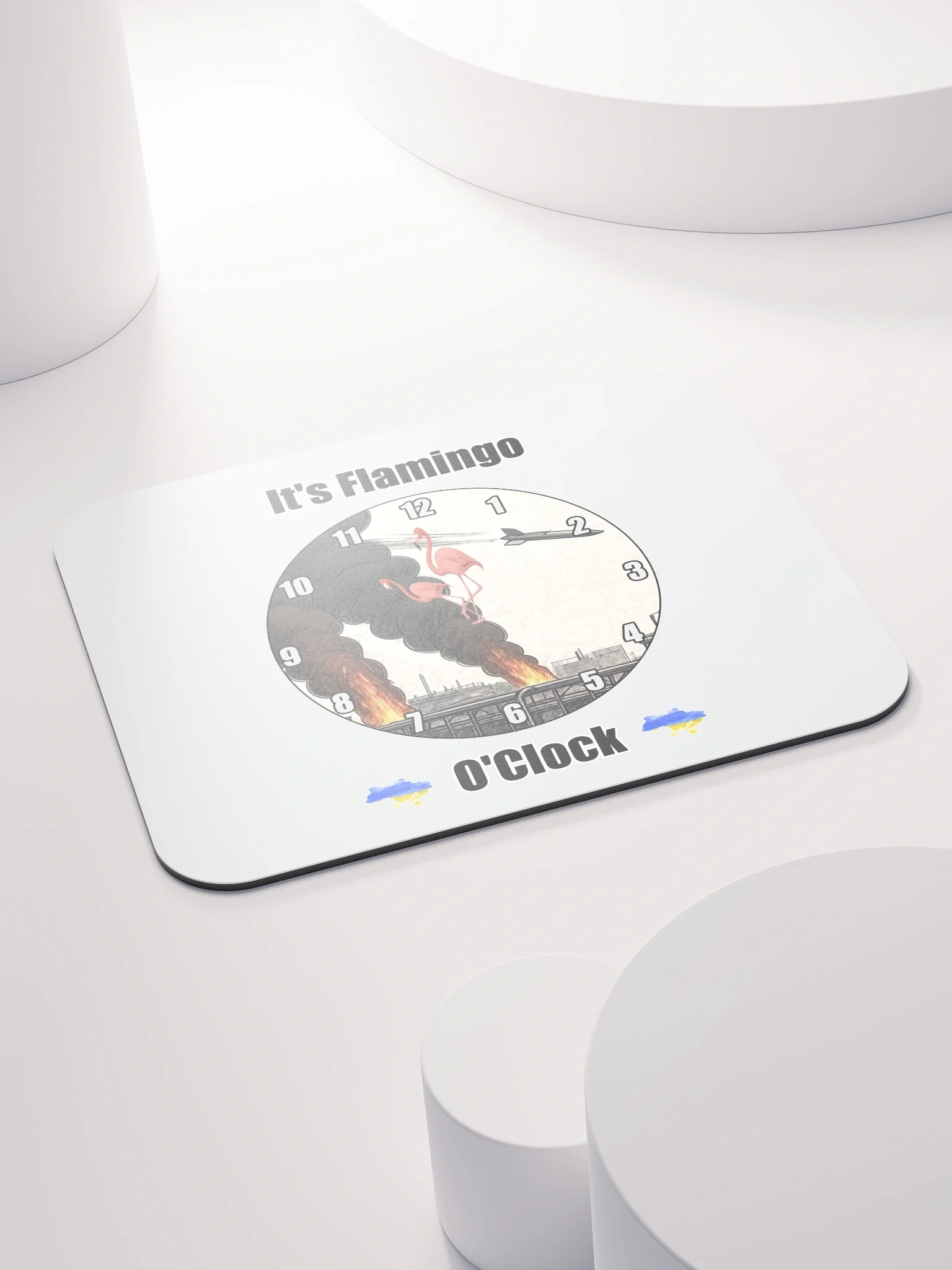 Flamingo o'clock mouse pad product image (4)