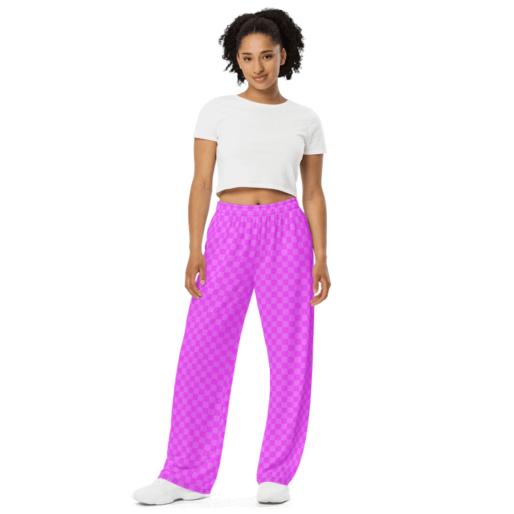 Premium Pink Checkered Pants product image (1)