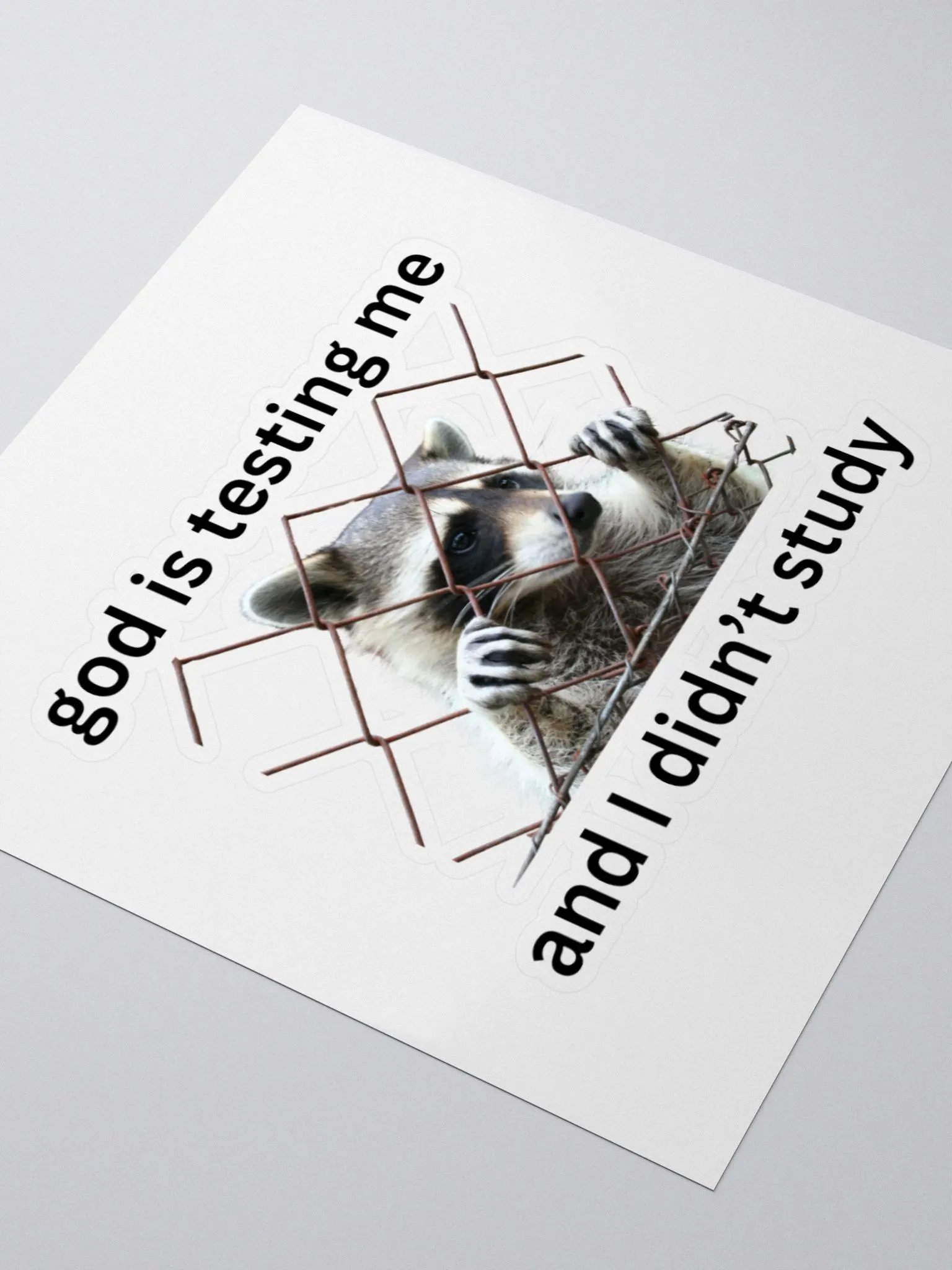 God is Testing Me Sticker product image (3)