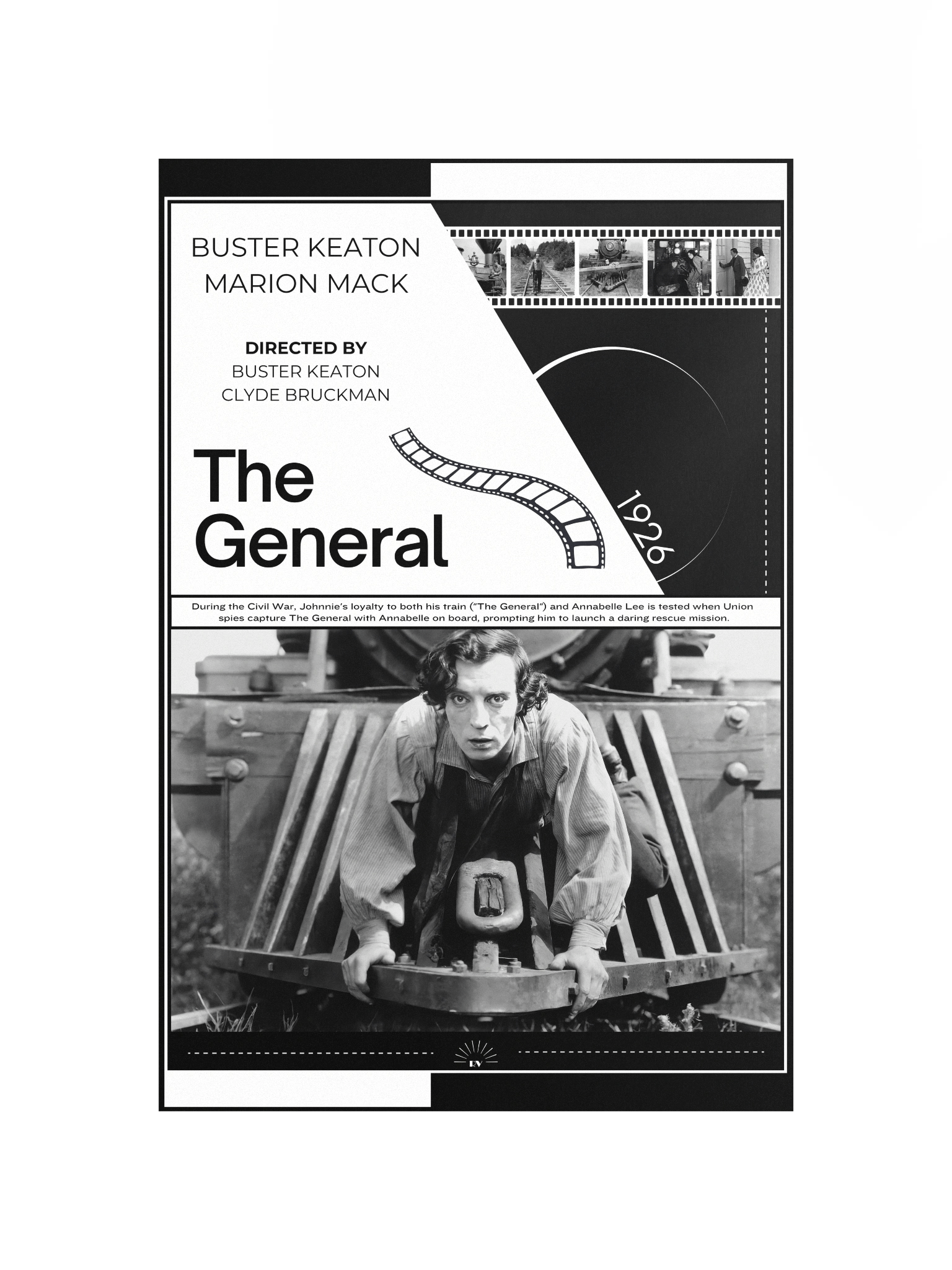The General with Buster Keaton and Marion Mack 1926 | Movie Poster | 12x18 Wall Art product image (4)