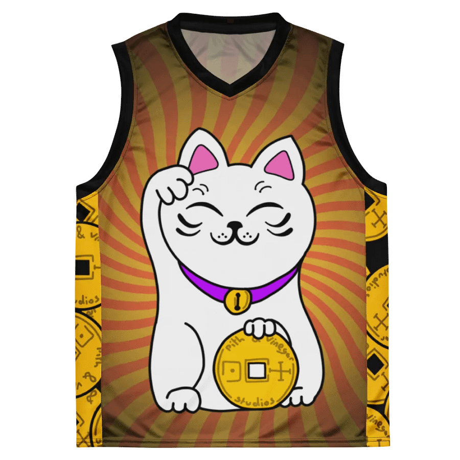 Maneki neko basketball jersey product image (3)