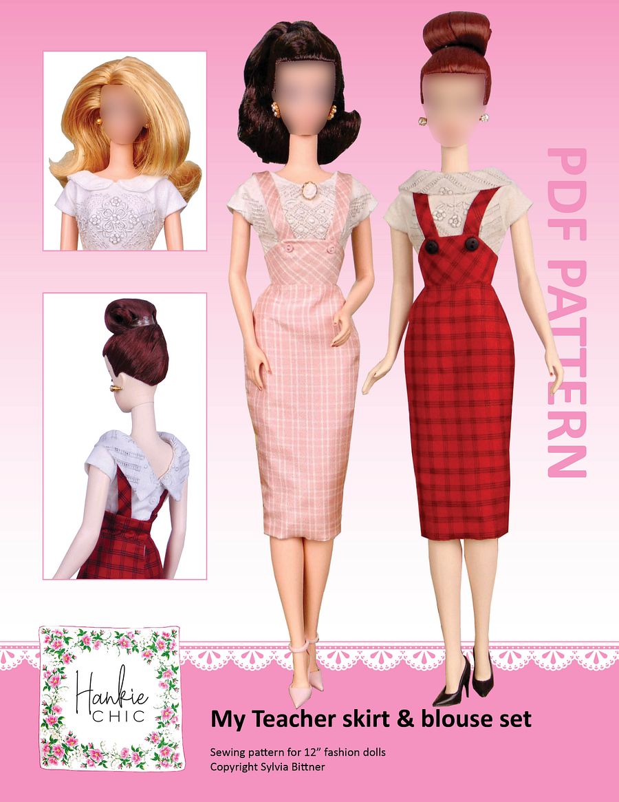 My Teacher sewing pattern for 12" fashion dolls product image (1)