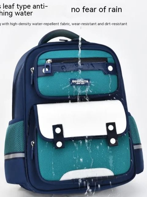 Schoolbag British Style Large Capacity Portable Burden Alleviation product image (2)
