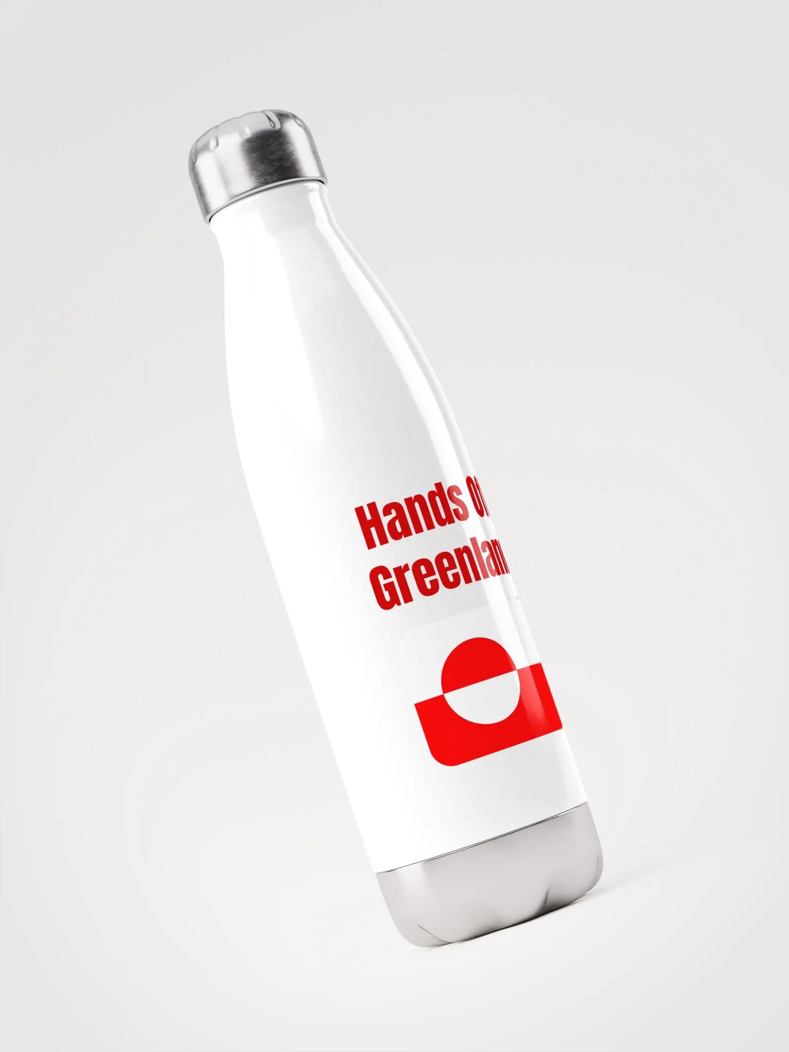 Greenlandic Flag Stainless Steel Water Bottle product image (3)
