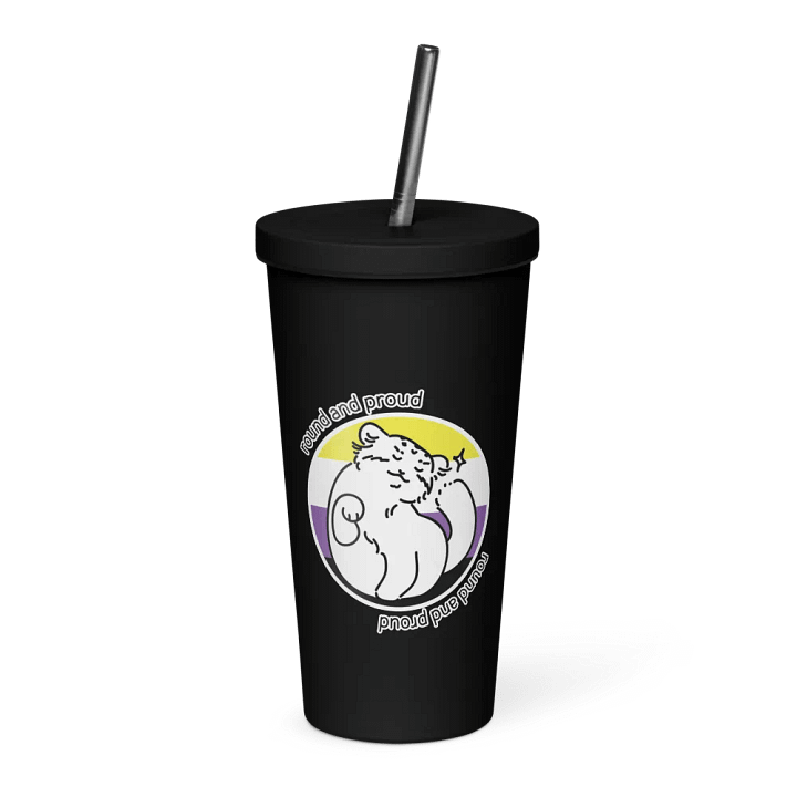 Round and Proud Manul Pride Nonbinary Version - Insulated Tumbler product image (1)