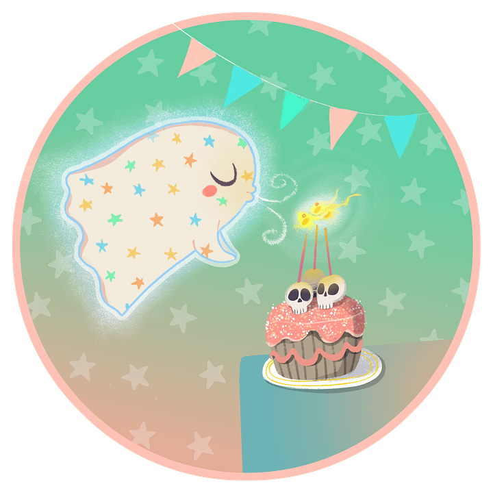 Pastel Little Ghost Birthday Cake - Ceramic Mug product image (2)
