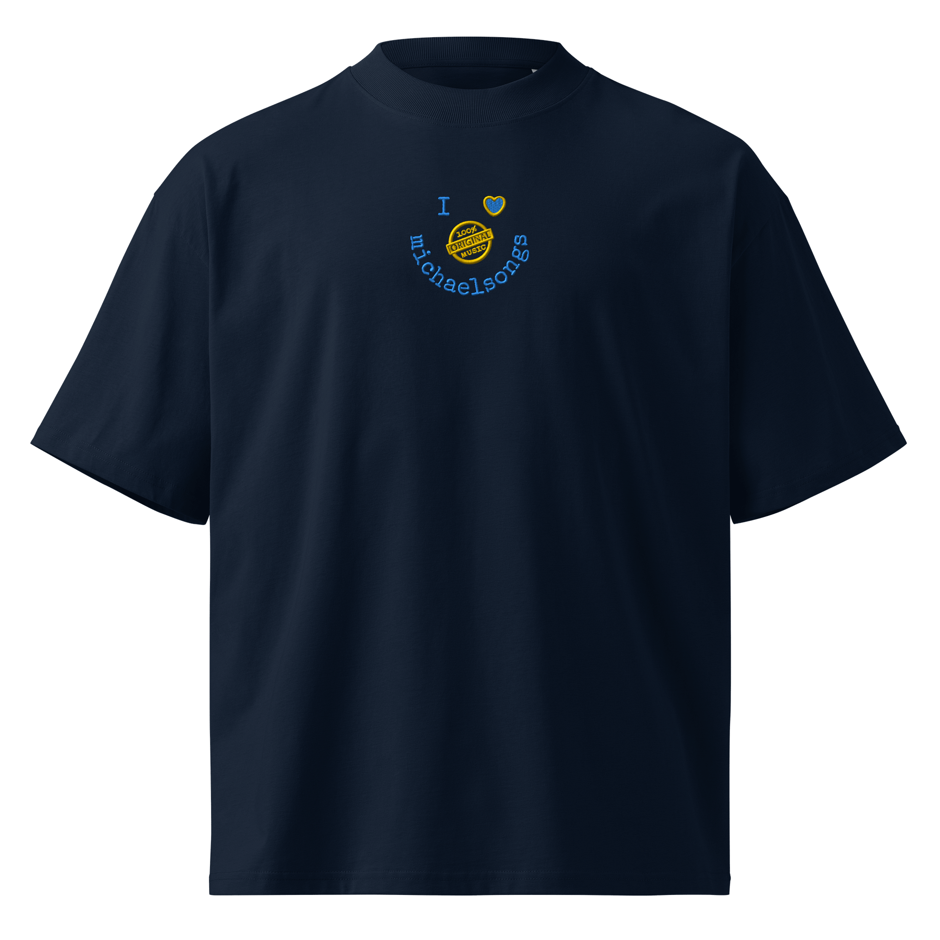 NEW!! organic oversized tee w/embroidered smiley logo product image (1)