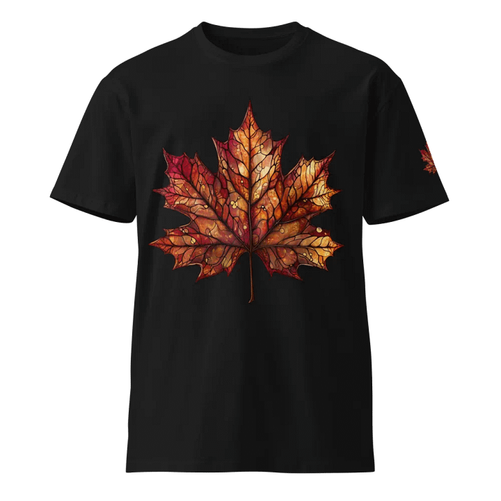 Autumn Leaf Stained Glass Unisex T-Shirt product image (1)