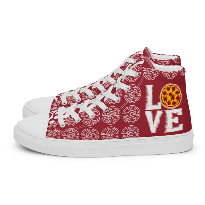 Love Pizza High Top Red/White Female product image (1)