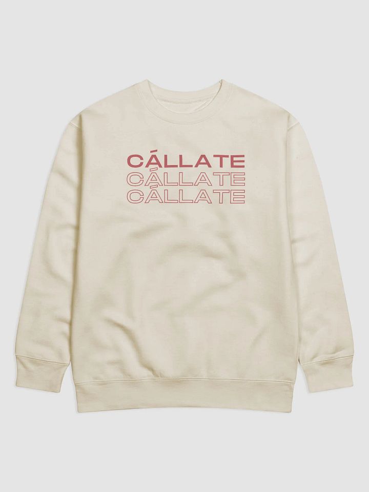Cállate Crop Premium Crewneck Sweatshirt product image (1)