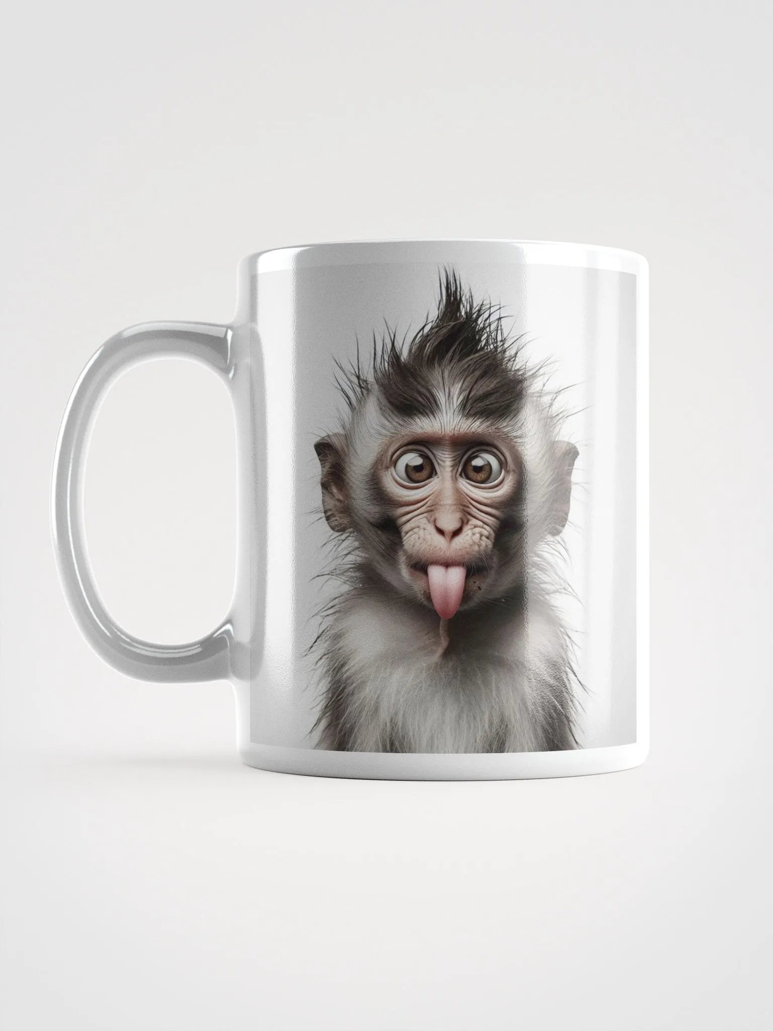 Rude Monkey #Humorous Mug - White product image (6)