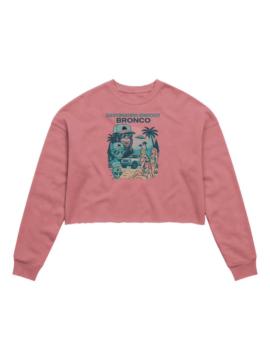 Destination Bigfoot Bronco Best Friend's Bella+Canvas Women's Fleece Crop Sweatshirt (Multiple Colors Available) product image (1)