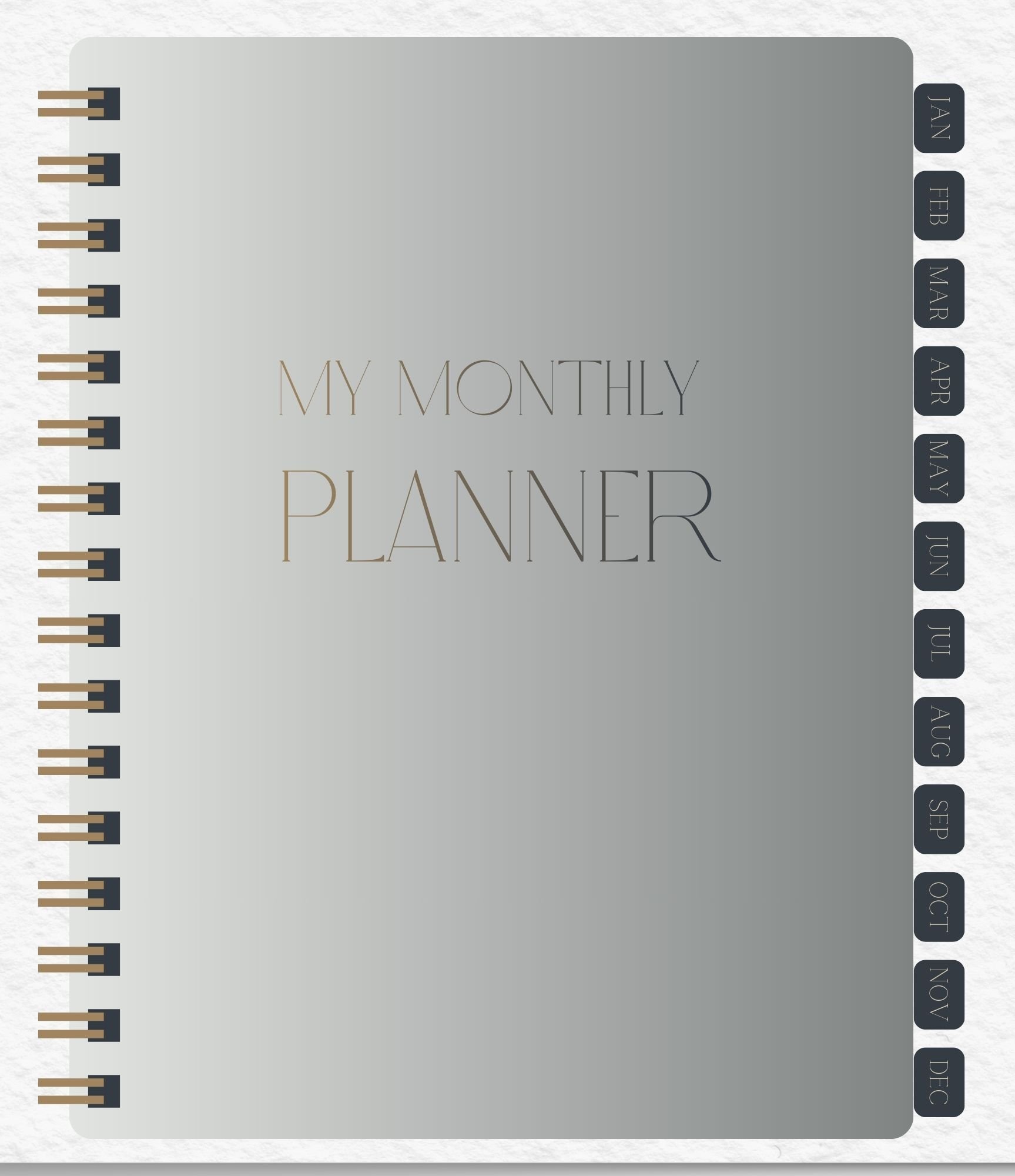 Undated Reusable Digital Monthly Planner product image (1)