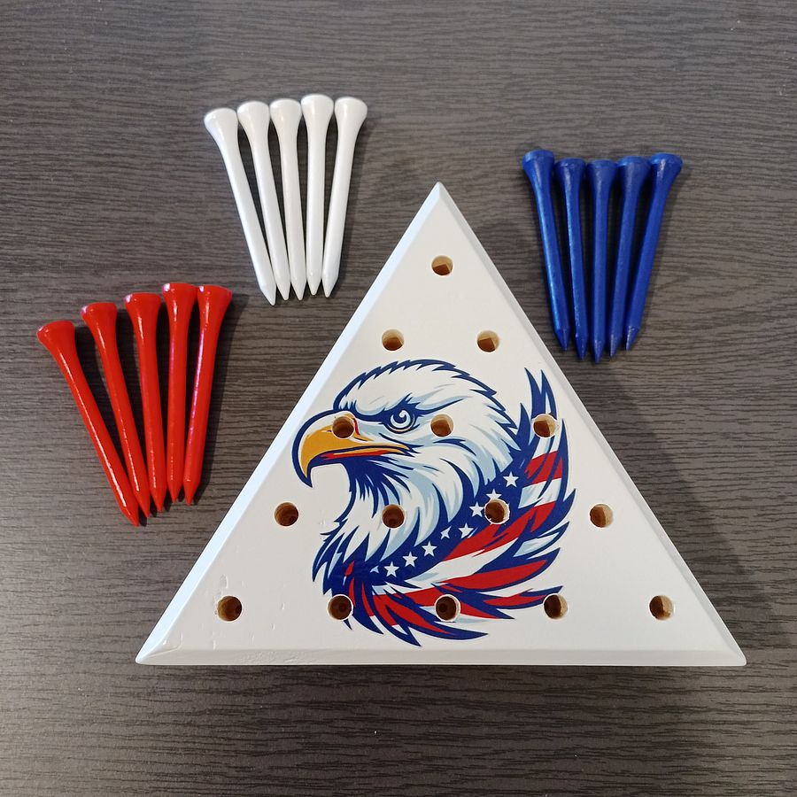 American Bald Eagle / Flag - Triangle Peg Game product image (1)