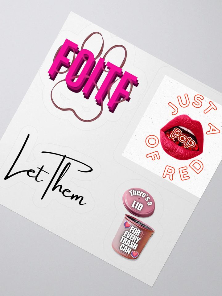 Let Them/FOITF/Red/Lid Sticker Sheet product image (6)