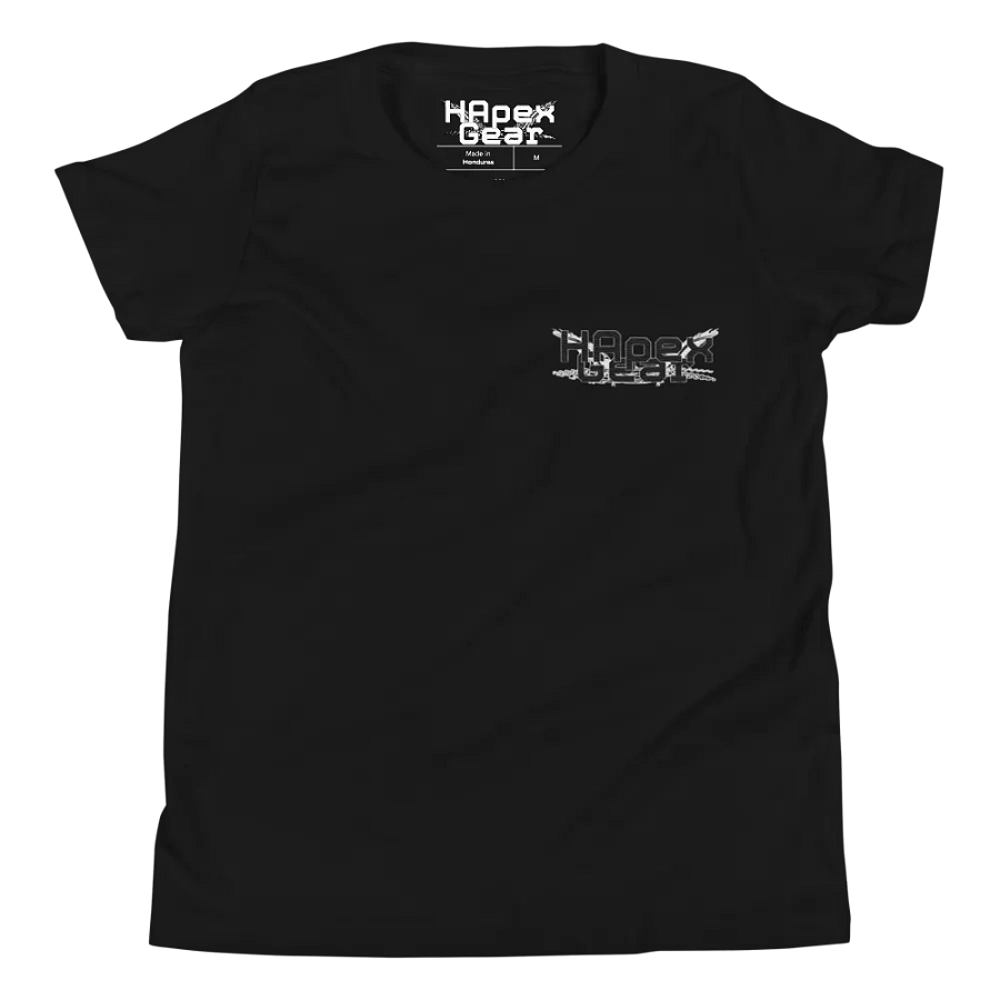 Youth Short Sleeve T-Shirt - Embroidered - Black HApex Gear Black Logo product image (3)