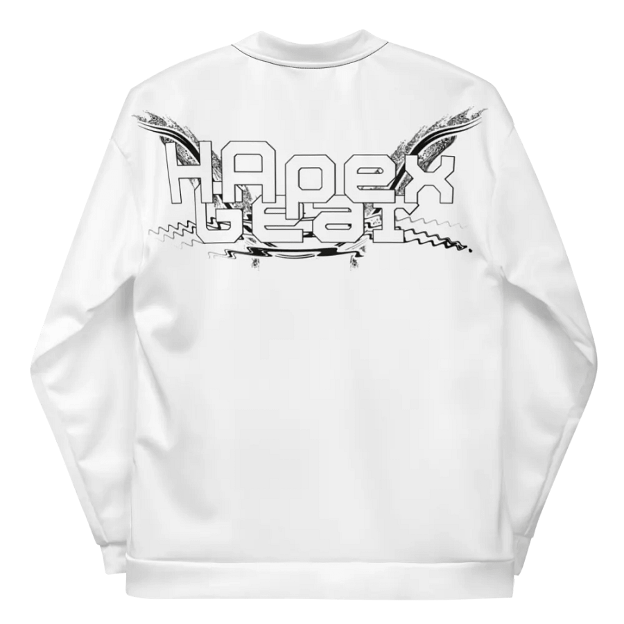 White HApex Gear Black Logo - White - Bomber Jacket product image (9)