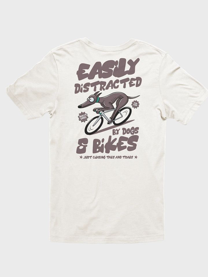 Easily Distracted by Dogs & Bikes Funny Cycling T-Shirt – Greyhound Dog Rider Tee for Bike Lovers - Plain product image (38)