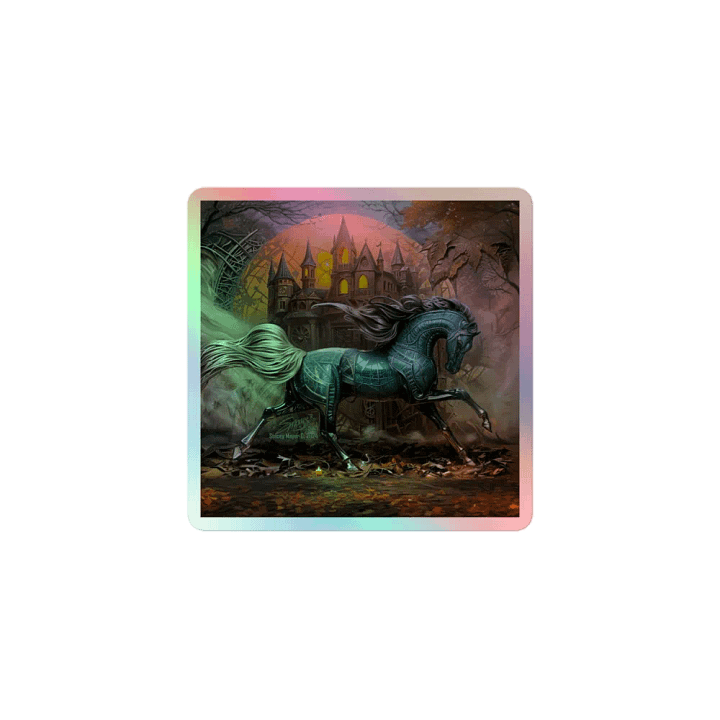 Ghostly Gallop Holographic Sticker product image (1)