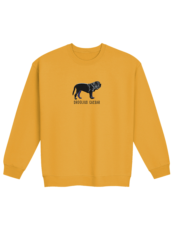 Droolius Caesar Sweatshirt (Embroidered) of a Neapolitan Mastiff(Black) product image (13)