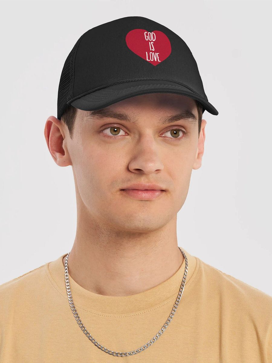 God is Love Heart | Christian Faith Foam Trucker Hat product image (25)