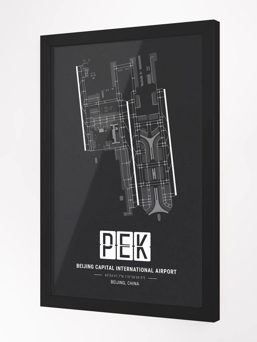 Framed Airport PEK Premium Map On Matt Paper product image (2)