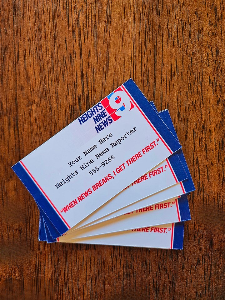 Customizable Heights 9 News Reporter Business Cards (set of 12) product image (1)