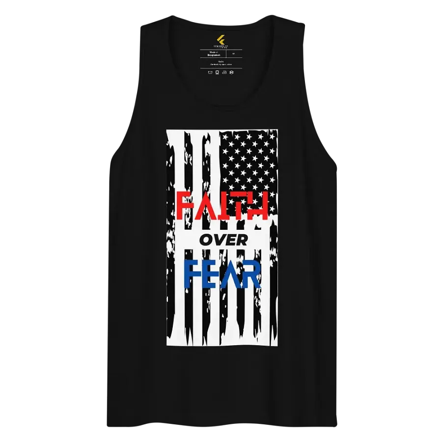 Faith Over Fear Patriotic Tank Top product image (10)
