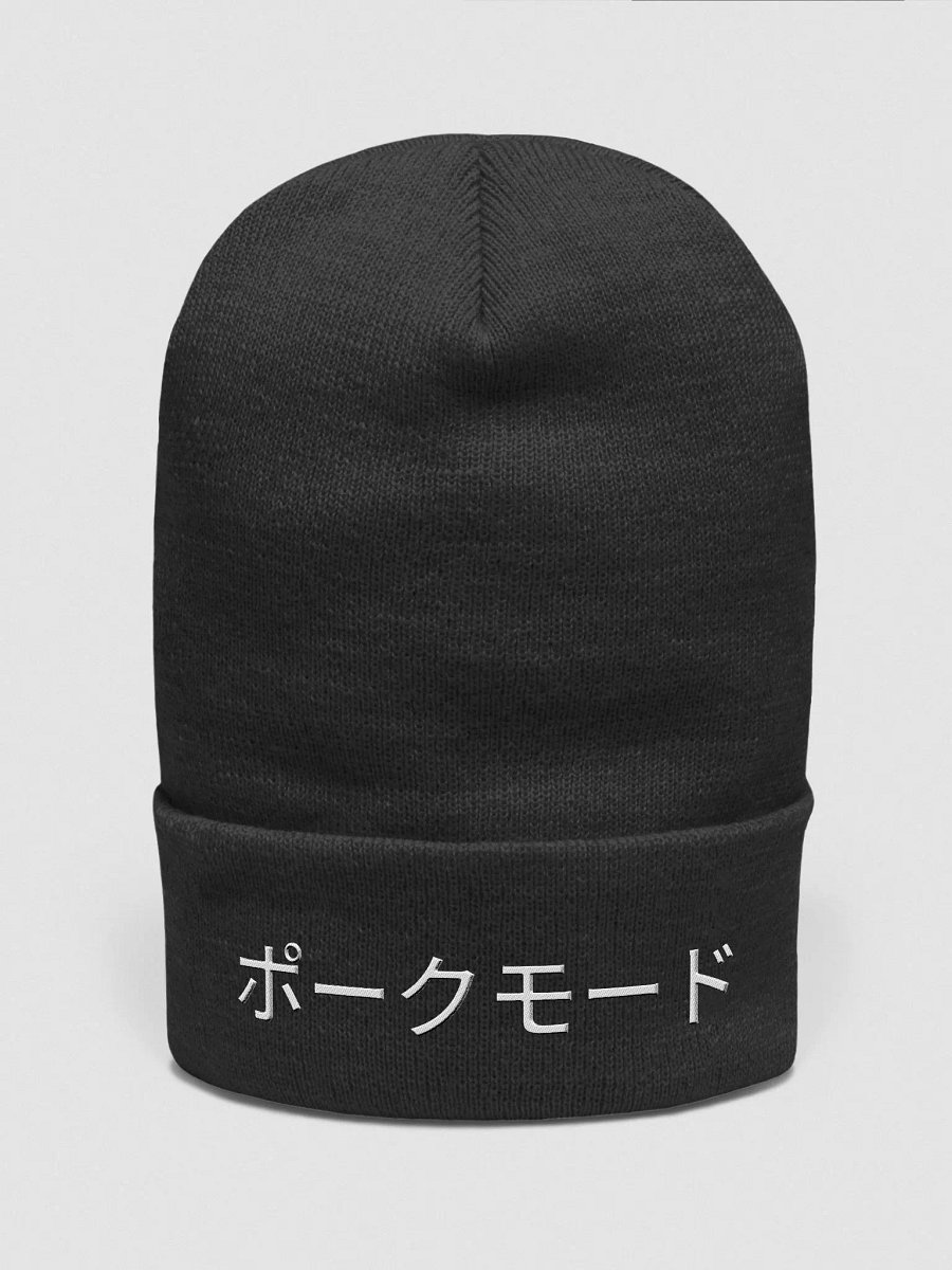 PORK MODE EMBROIDERED BEANIE (BLACK) product image (1)