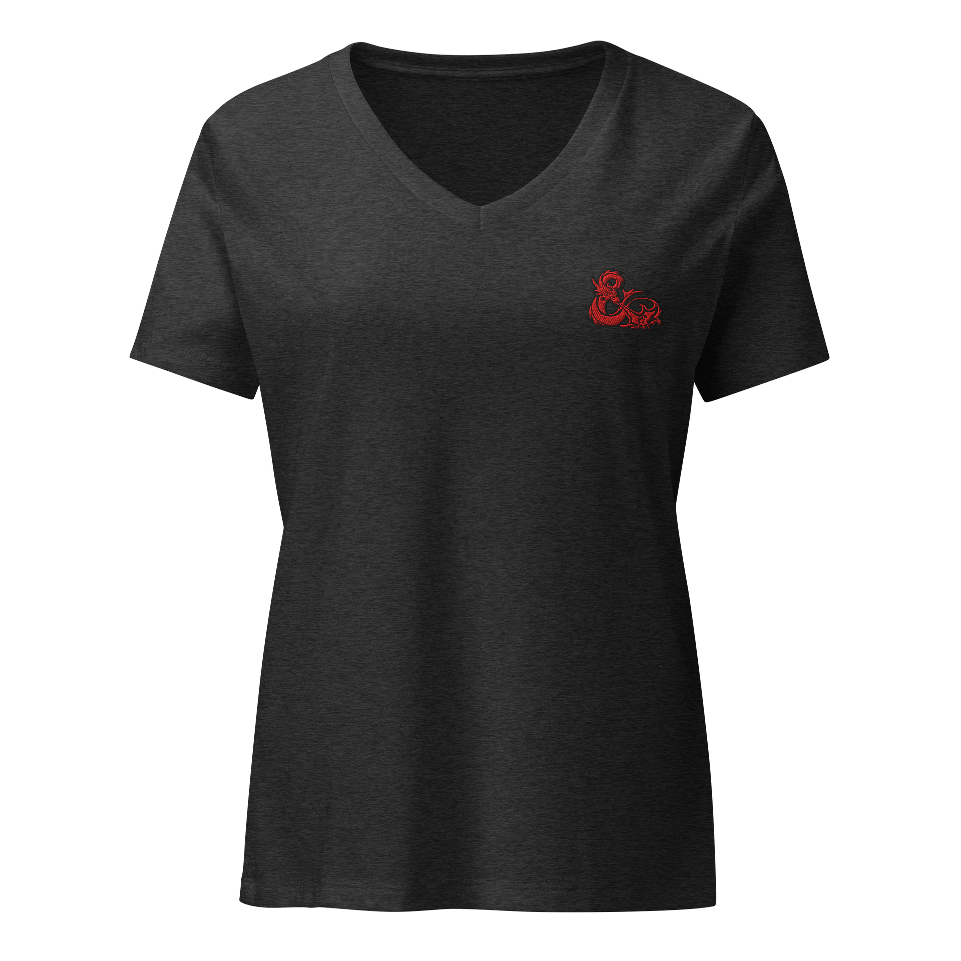 ELFSAR PLAYS Bella+Canvas Embroidered Women's Relaxed V-Neck T-Shirt product image (1)