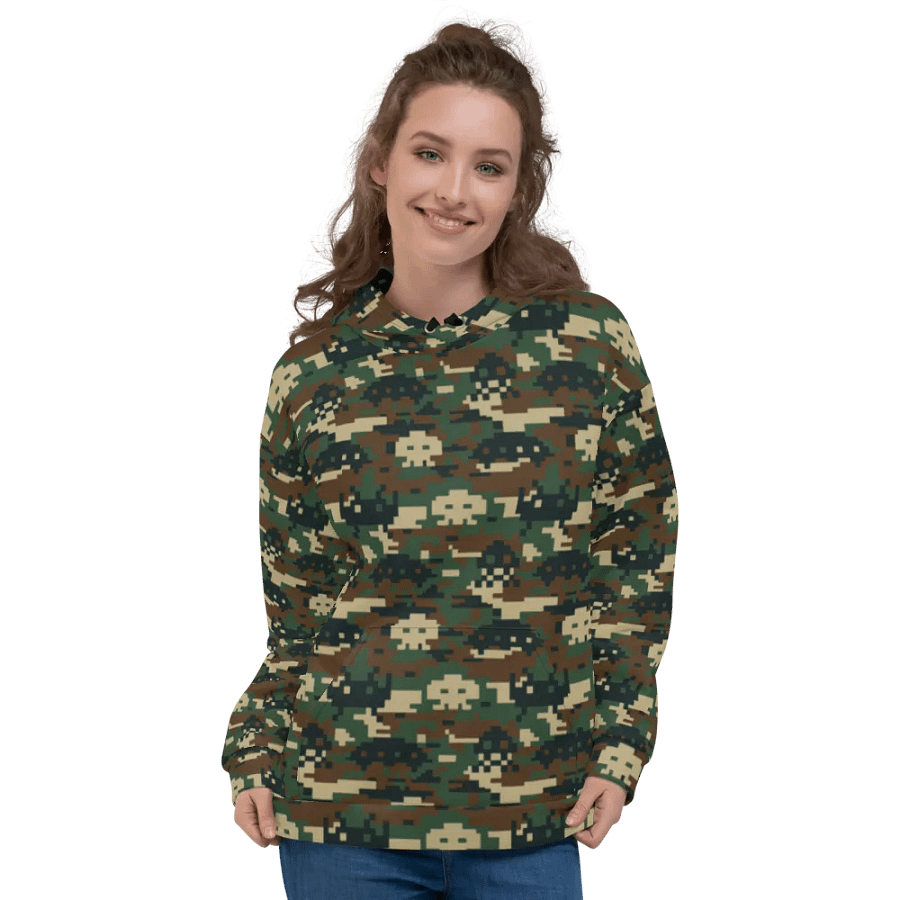 Space Invaders Camo Unisex Hoodie (Primal) product image (3)