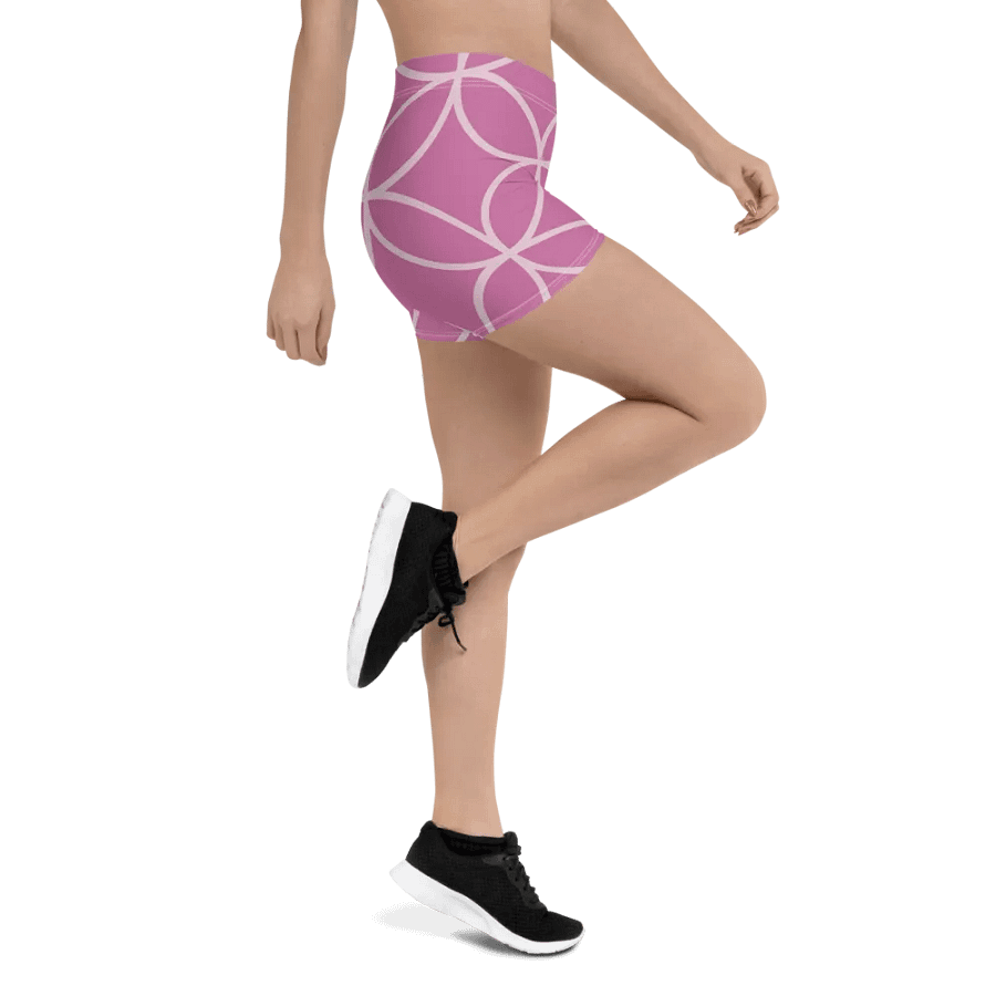 Shorts OneVamps pink white color product image (11)