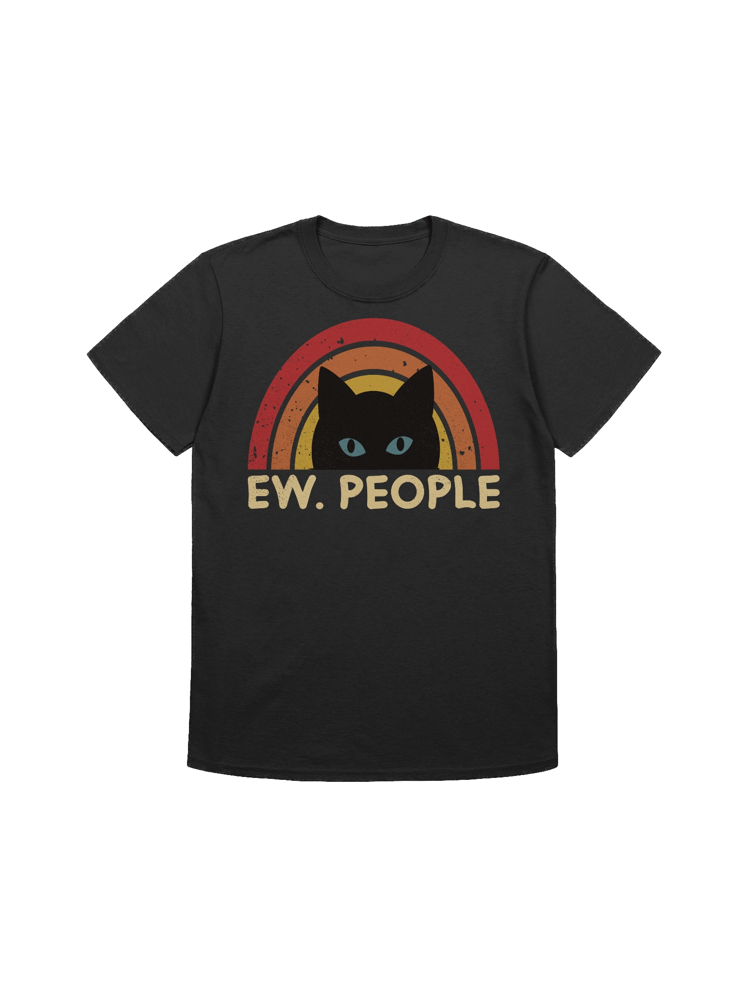 Ew. People Retro Cat Rainbow T-Shirt product image (4)