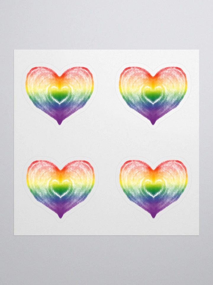 Rainbow Heart Stickers product image (1)