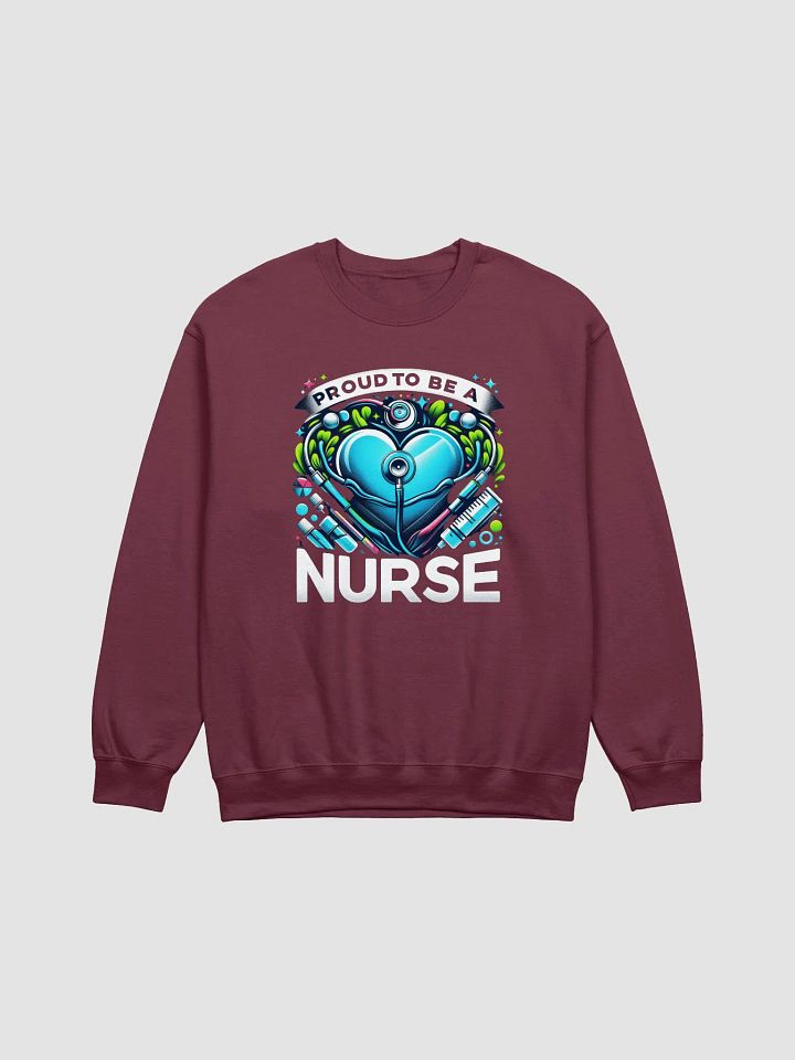 Proud Nurse Heartbeat Crewneck product image (7)