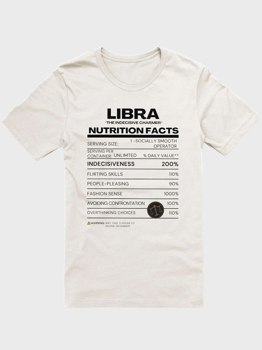 Libra Nutrition Facts T-Shirt product image (1)