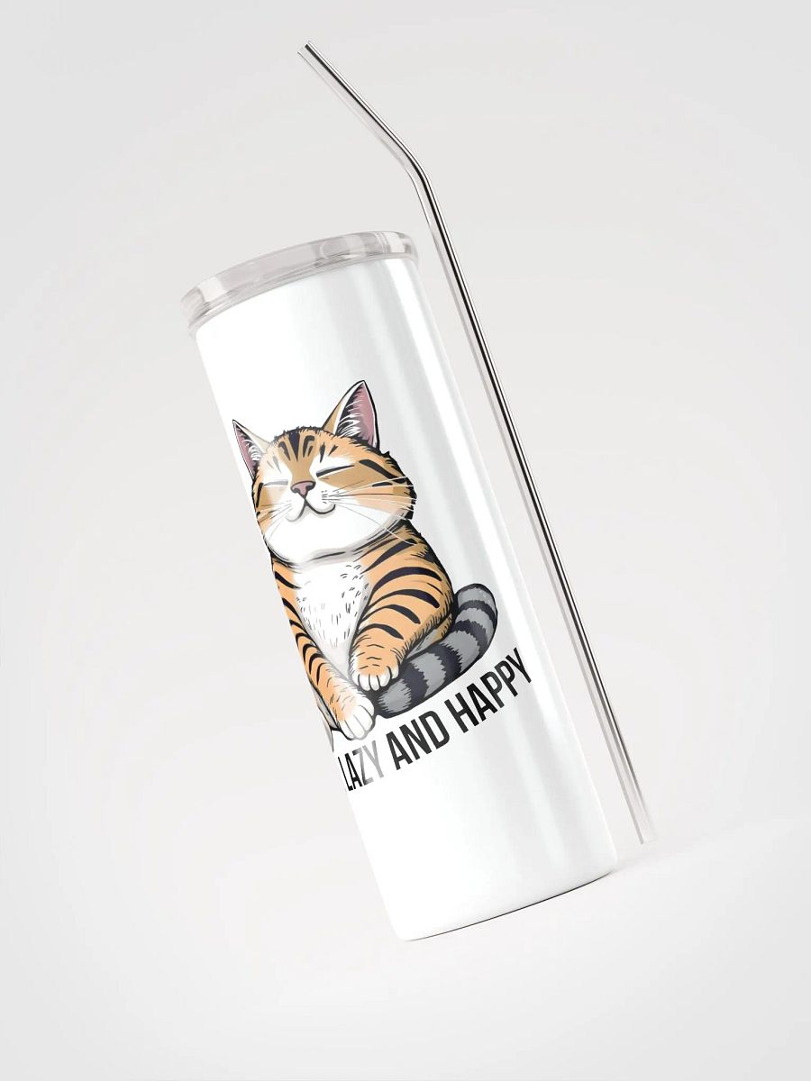 fat, lazy and happy stainless steel cup product image (3)