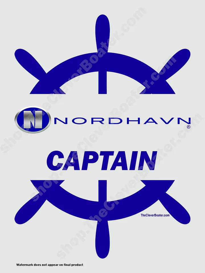 Nordhavn Captain - T-Shirt - Light Shirt w/Blue Logo product image (2)