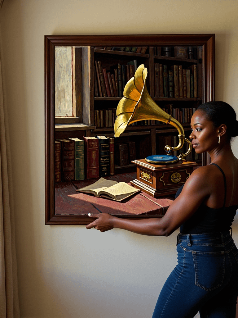 Vintage Gramophone Serenade Canvas Print product image (2)