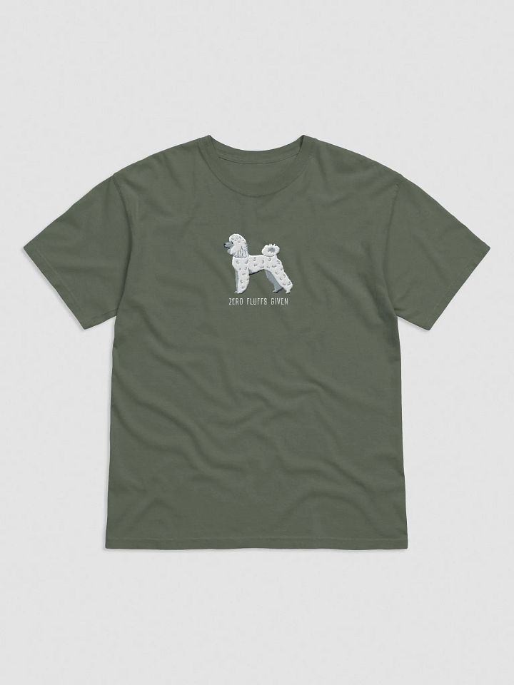 Zero Fluffs Given T-Shirt(Embroidered) of a Miniature Poodle(White) product image (25)