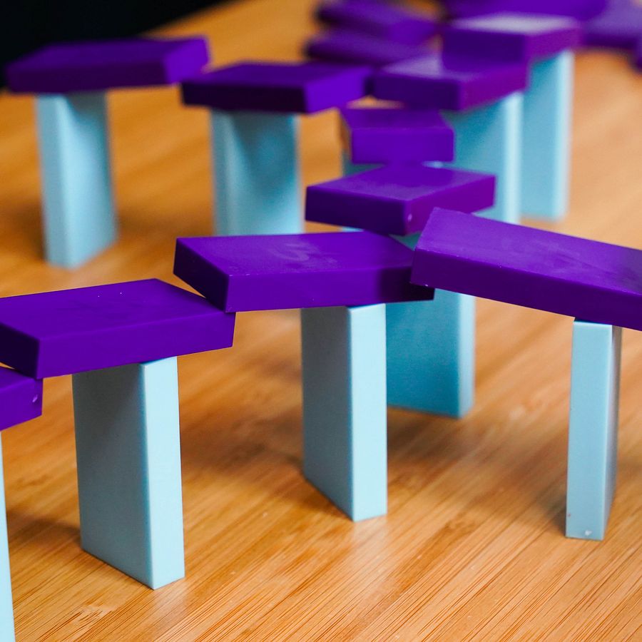 60-Piece H5 Domino Creations Pack (Light Blue & Purple) product image (6)