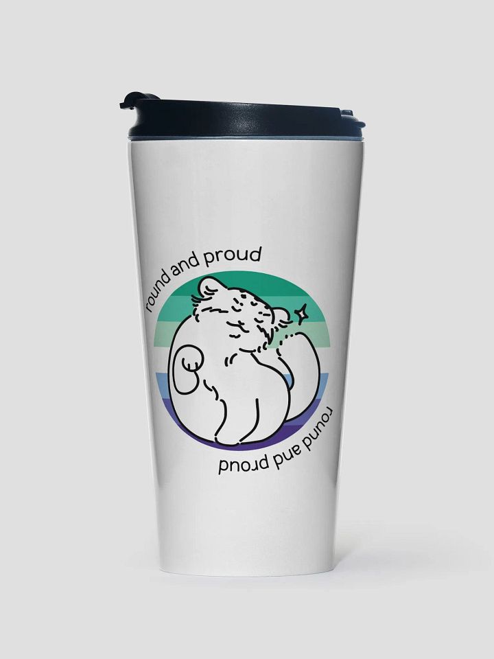 Round and Proud Manul Gay MLM Version - Steel Travel Mug product image (1)