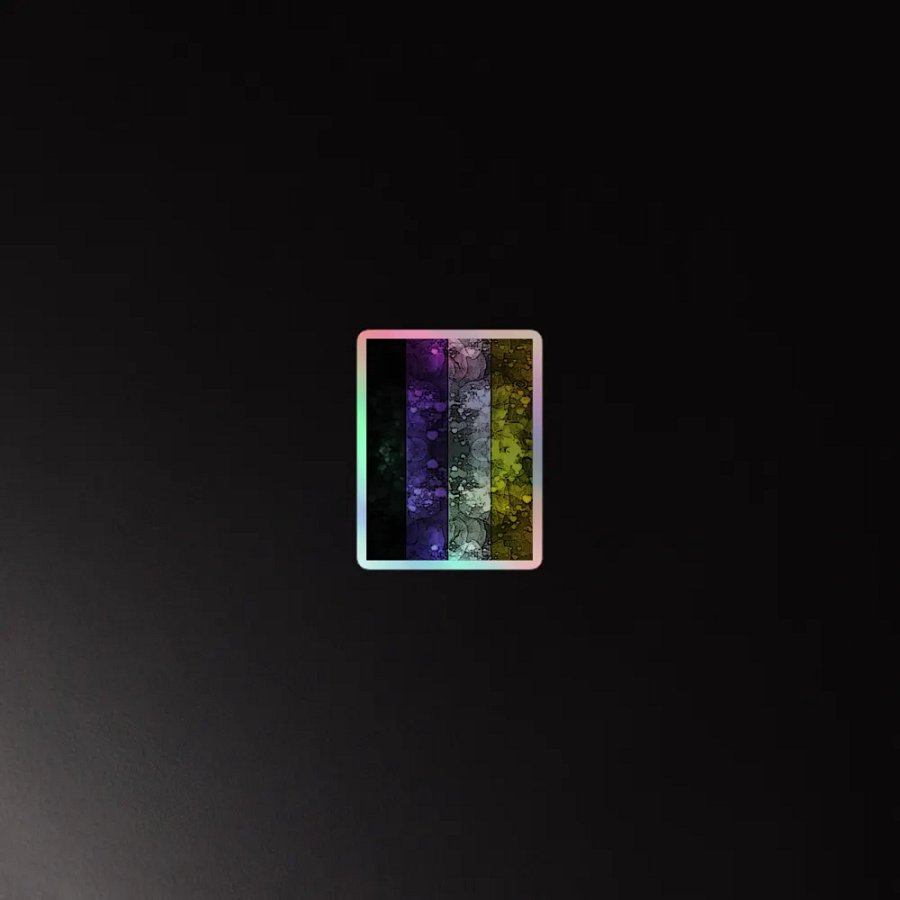 Nonbinary Pride Flag Sticker (Textured Variation) product image (4)