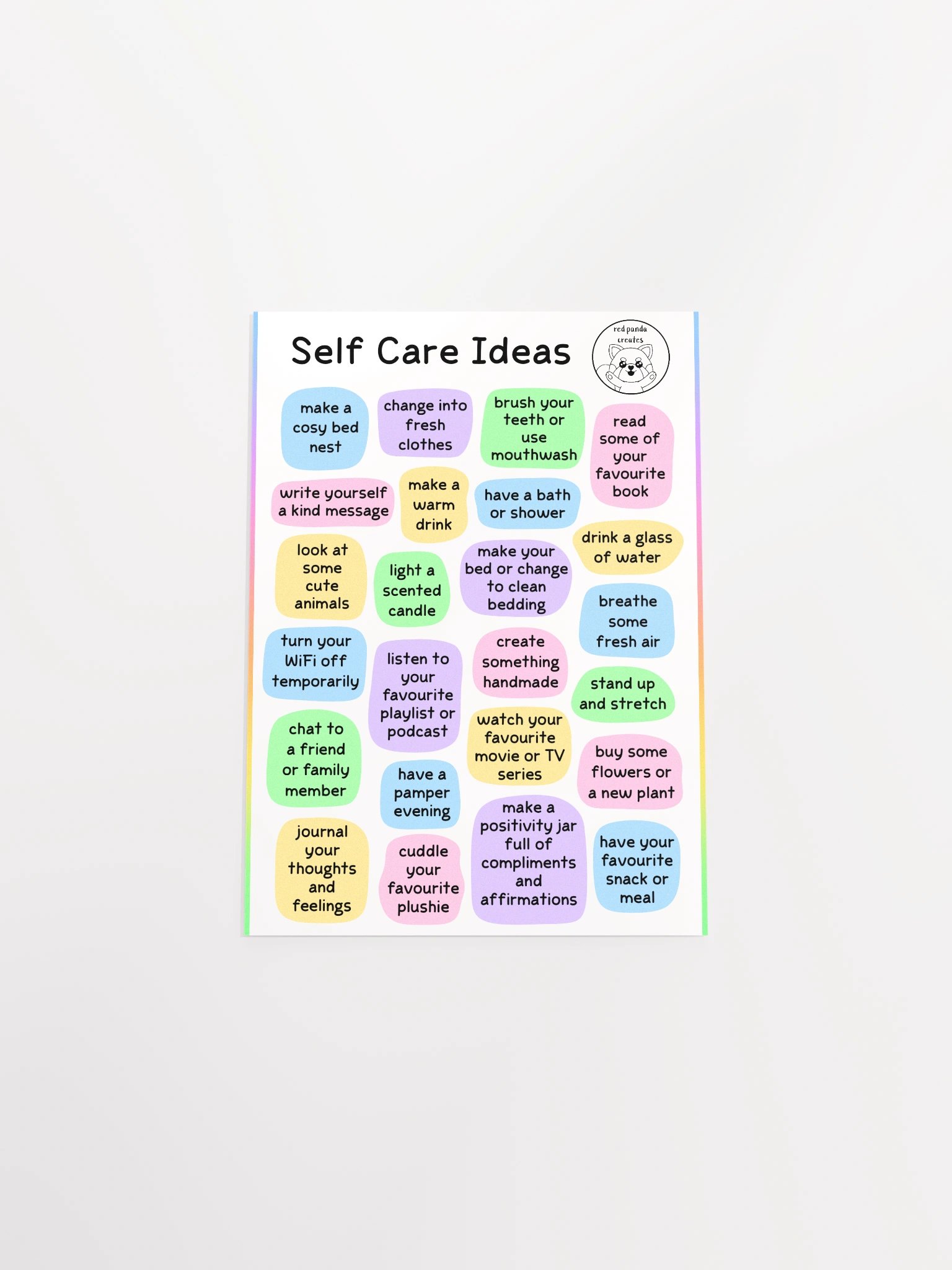 Self-Care Ideas Poster product image (4)