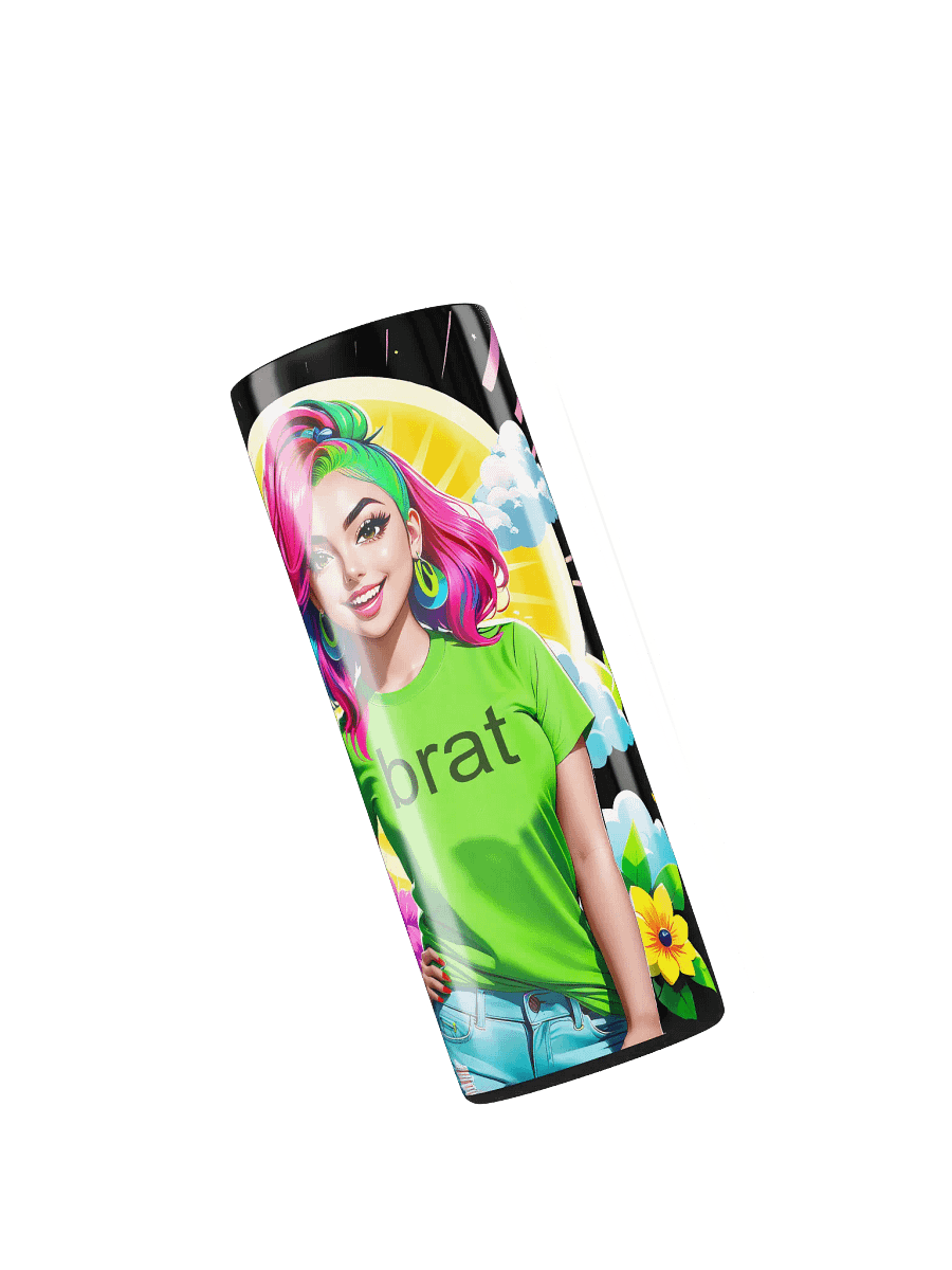Brat 20 oz Skinny Stainless Steel Tumbler - Black - Brat Life v5 product image (5)