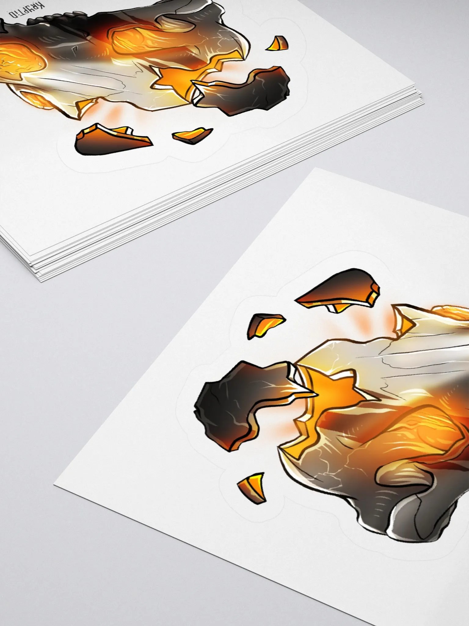 Glowing Skull Kiss Cut Sticker product image (4)