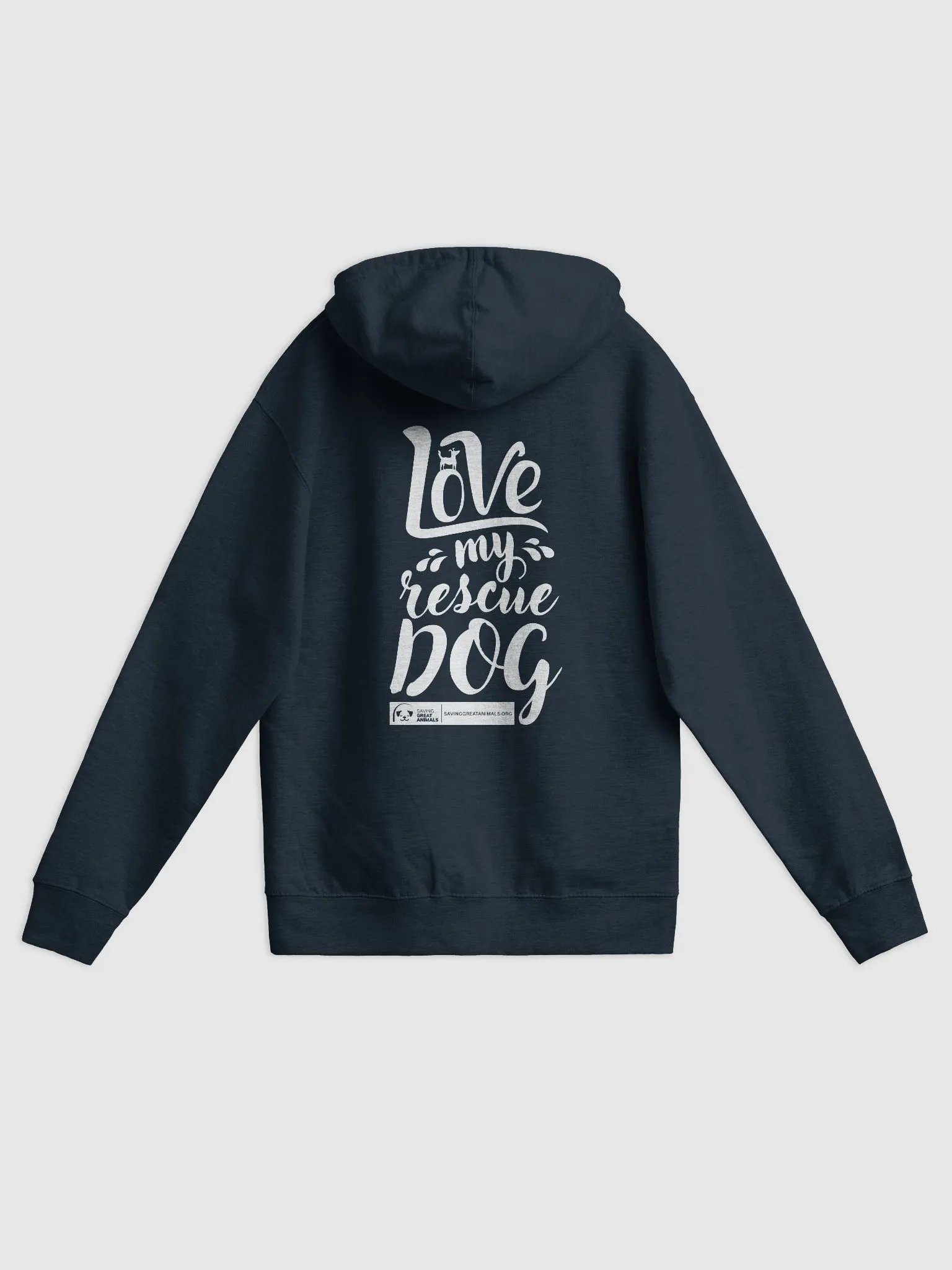 Love My Rescue Dog - Zip-up Hoodie - Navy product image (1)