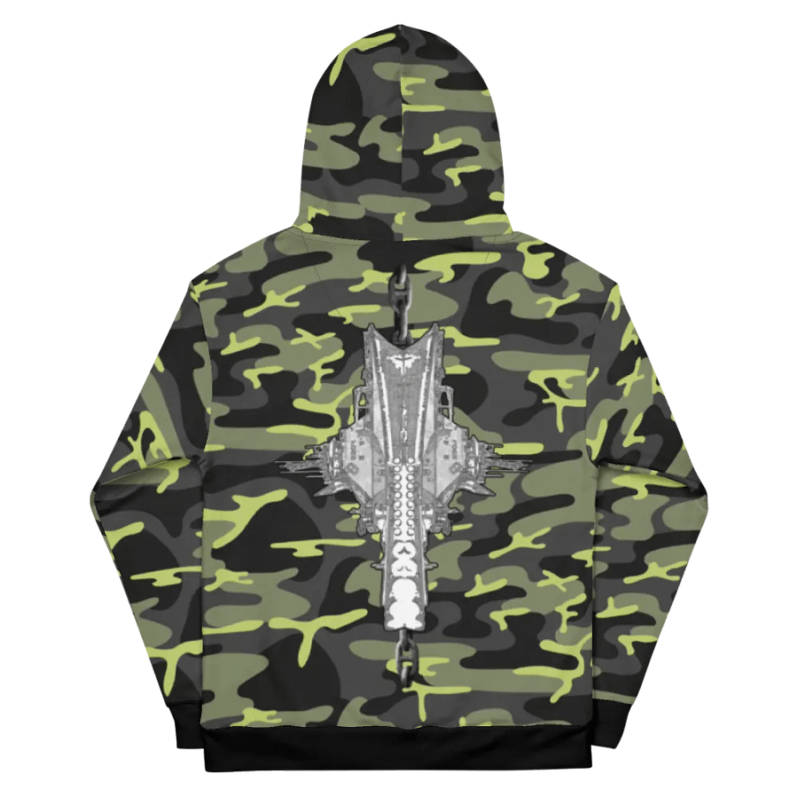 Green Camouflage Foss double tug Sketch Hoodie product image (11)