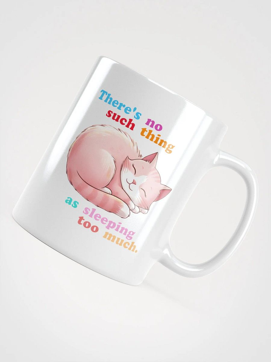 Personalized Sleeping Pink Cat White Glossy Mug product image (4)